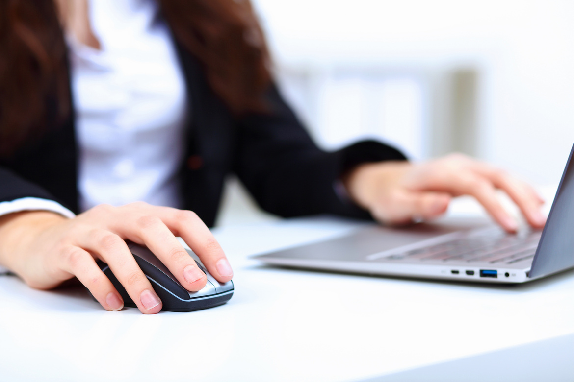 Young Busines Woman with Notebook
